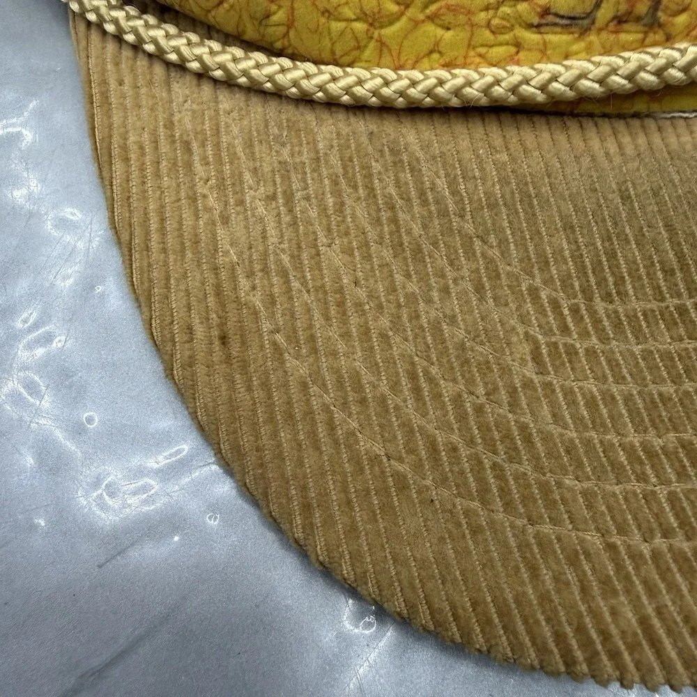 Vintage A.F. Moran 90's Pheasant Peacock Hunting Khaki Corduroy Snapback Rop Hat